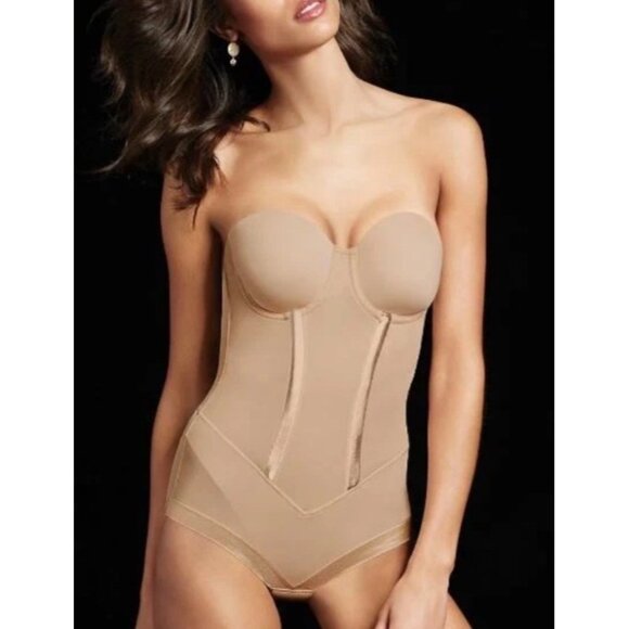 Maidenform 38C Latte Lift Easy Up Firm Control Bodybriefer 38CShapewear NWT - Picture 1 of 5